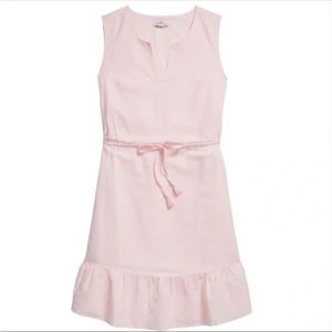 VINEYARD VINES Sleeveless Flounce Dress in Flamingo, Size Large
